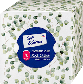 Taschentücher Würfelbox 4lg XXL Soft&Sicher