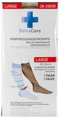 Kompressionsstrümpfe Größe L beige SolvaCare