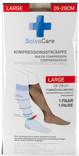 Kompressionsstrümpfe Größe L beige SolvaCare