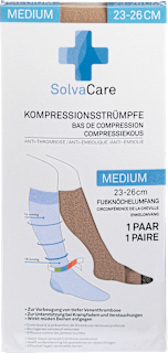 Kompressionsstrümpfe Größe M beige SolvaCare