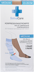 Kompressionsstrümpfe Größe M beige SolvaCare