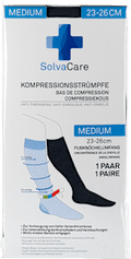 Kompressionsstrümpfe Größe M schwarz SolvaCare