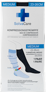 Kompressionsstrümpfe Größe M schwarz SolvaCare