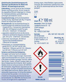 Desinfektionsspray Intense Hand & Fläche, Reisegröße SOS
