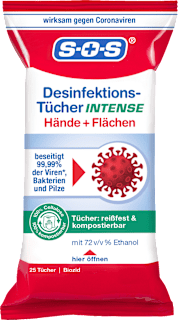 Desinfektionstücher Intense Hand & Fläche SOS