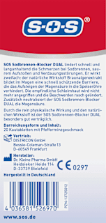 Sodbrennen Blocker DUAL Kautabletten SOS