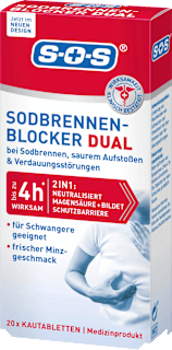 Sodbrennen Blocker DUAL Kautabletten SOS