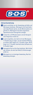 Wärme Fleece-Gürtel + 2 Wärmepads SOS
