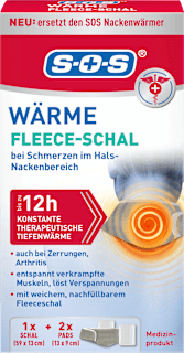 Wärme Fleece-Schal + 2 Wärmepads SOS