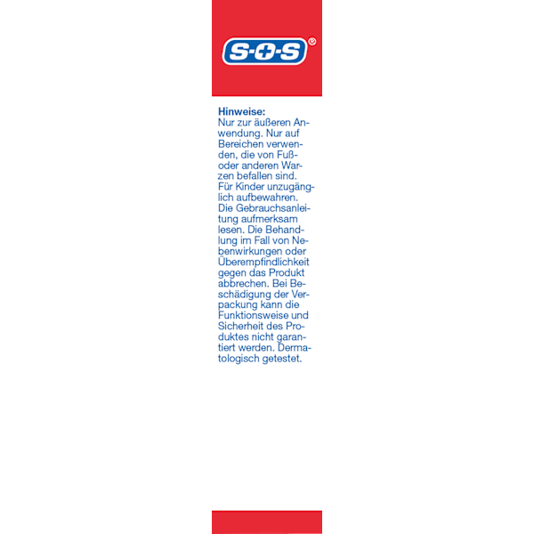Warzen Entferner Pflaster, Warzen-Ex SOS