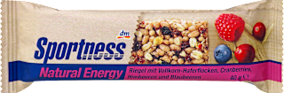 Energieriegel, Natural Energy, Vollkorn-Haferflocken, Cranberries, Himbeeren & Blaubeeren Sportness