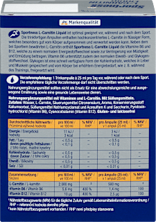 L-Carnitin Liquid, Orangen Geschmack, 7 Stück à 25 ml Sportness