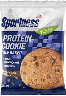 Protein Cookie, Half Baked, Chocolate Chip Geschmack, vegan Sportness
