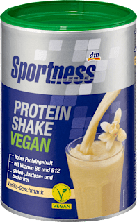 Proteinpulver, Protein Shake Vegan, Vanille Geschmack Sportness