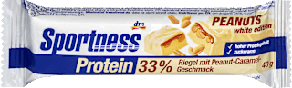 Proteinriegel 33%, Peanut Caramel Geschmack, White Edition Sportness