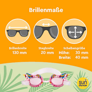 Schwimmbrille Kids, rosa mit Einhorn SUNDANCE
