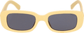 Sonnenbrille Erwachsene beigefarbenes Gestell, ovale Gläser SUNDANCE