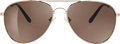 Sonnenbrille Erwachsene, Pilotenbrille mit goldenem Gestell, braun getönte Gläser SUNDANCE