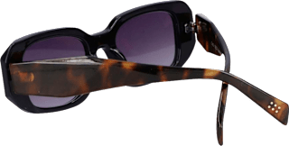Sonnenbrille Erwachsene schwarzes ovales Gestell, lila Gläser SUNDANCE