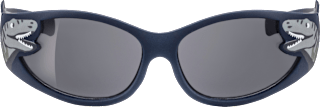Sonnenbrille Kids, blau-graues Gestell mit grauen Dinos SUNDANCE