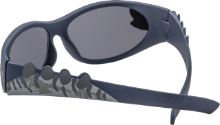 Sonnenbrille Kids, blau-graues Gestell mit grauen Dinos SUNDANCE