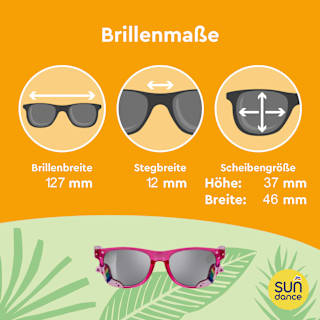 Sonnenbrille Kids, pink mit Einhorn & Sternen SUNDANCE