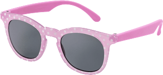 Sonnenbrille Kids rosa Gestell mit weißen Punkten & runde Gläser SUNDANCE