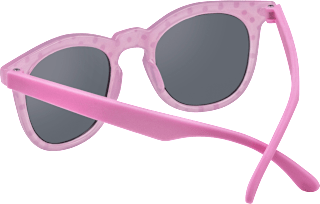 Sonnenbrille Kids rosa Gestell mit weißen Punkten & runde Gläser SUNDANCE