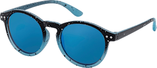 Sonnenbrille Kids schwarz graues Gestell, blau getönte Gläser SUNDANCE