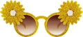 Sonnenbrille mit goldenen Glitzerblumen SUNDANCE