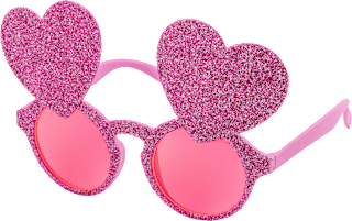 Sonnenbrille pinkfarbene Glitzerherzen SUNDANCE