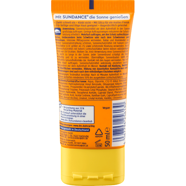 Sonnenfluid Gesicht oil control, LSF 50 SUNDANCE