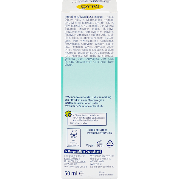 Sonnenschutzserum Gesicht clear skin+ LSF 50+ SUNDANCE