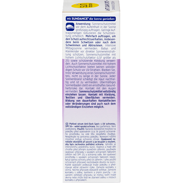 Sonnenserum anti dark spot+, LSF 50+ SUNDANCE