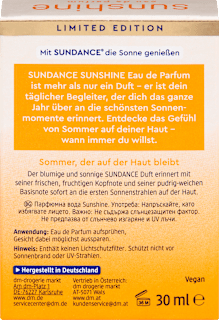 Sunshine Eau de Parfum SUNDANCE