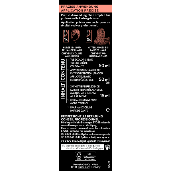 Haarfarbe 4_22 Leuchtendes Rot Syoss