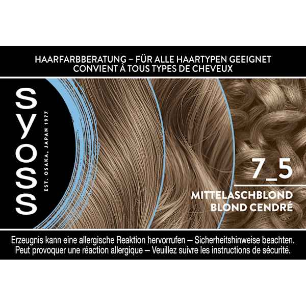 Haarfarbe 7_5 Mittelaschblond Syoss