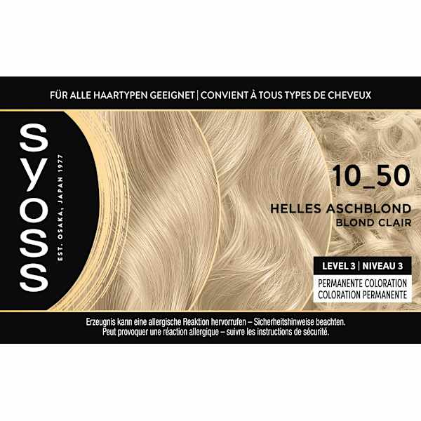 Haarfarbe 10_50 helles Aschblond Syoss Oleo Intense