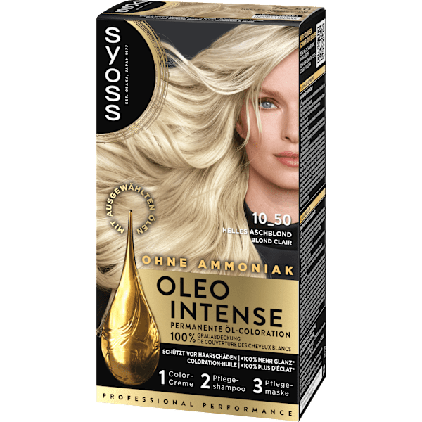Haarfarbe 10_50 helles Aschblond Syoss Oleo Intense