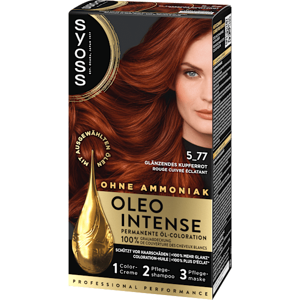 Haarfarbe 5_77 Kupferrot Syoss Oleo Intense