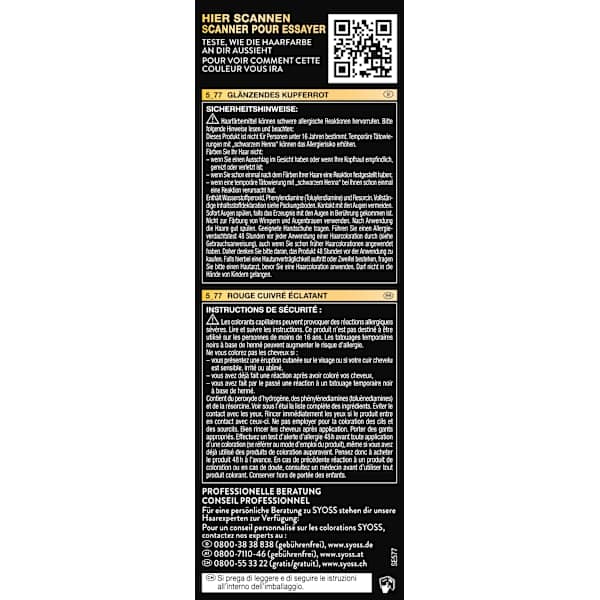 Haarfarbe 5_77 Kupferrot Syoss Oleo Intense