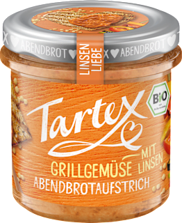 Brotaufstrich, Grillgemüse mit Linsen Tartex