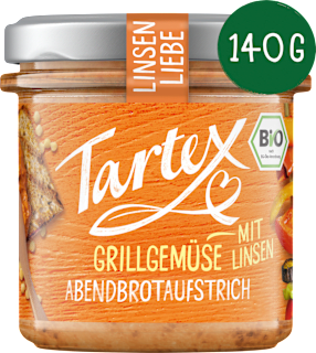 Brotaufstrich, Grillgemüse mit Linsen Tartex