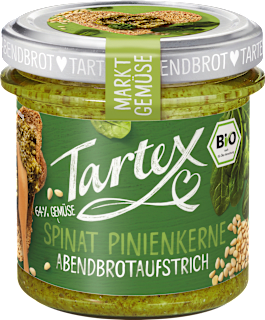 Brotaufstrich, Spinat Pinienkerne Tartex