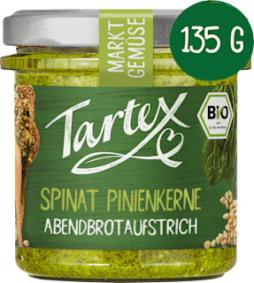 Brotaufstrich, Spinat Pinienkerne Tartex