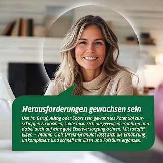 Eisen + Folsäure + Vitamin C direkt Granulat (20 Stück) taxofit
