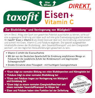 Eisen + Folsäure + Vitamin C direkt Granulat (20 Stück) taxofit
