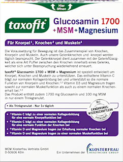 Glucosamin 1700 + MSM + Magnesium Sticks 20 St taxofit