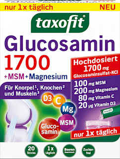Glucosamin 1700 + MSM + Magnesium Sticks 20 St taxofit