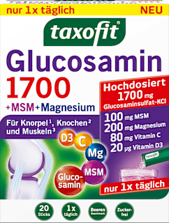 Glucosamin 1700 + MSM + Magnesium Sticks 20 St taxofit